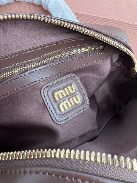 Miu Miu Arcadie Medium Bag in Dark Brown Leather product view 9