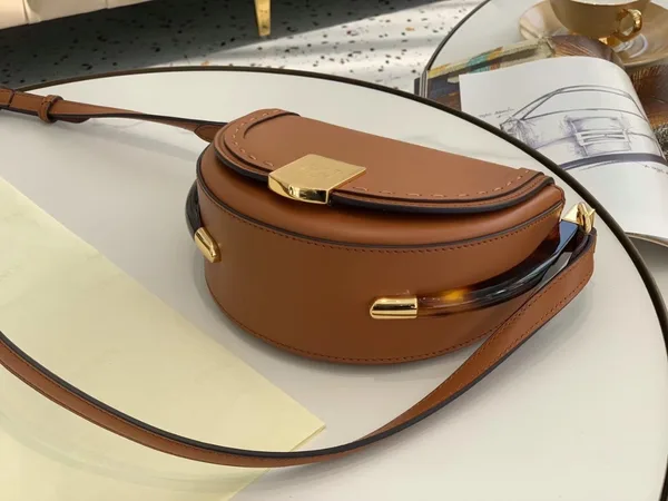 Fendi Moonlight Saddle Bag In Brown Calfskin product view 6