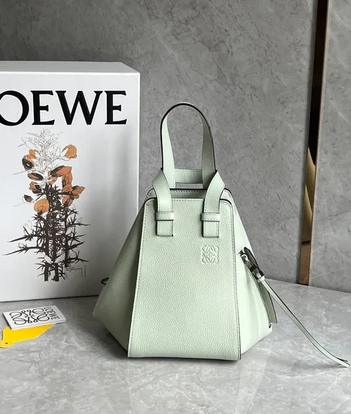 Loewe Compact Hammock Bag in Light Celadon Grained Calfskin product view 3