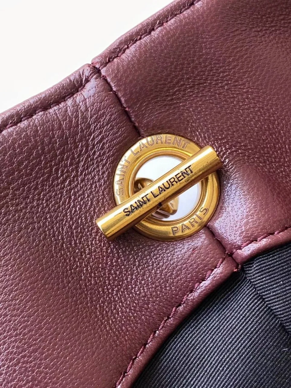 Saint Laurent Icare Medium Tote Bag in Bordeaux Lambskin product view 8
