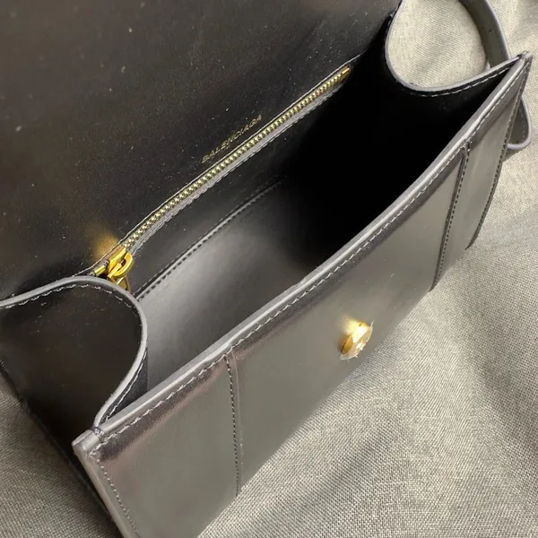 Balenciaga Hourglass Small Bag in Black Box Calfskin product view 6