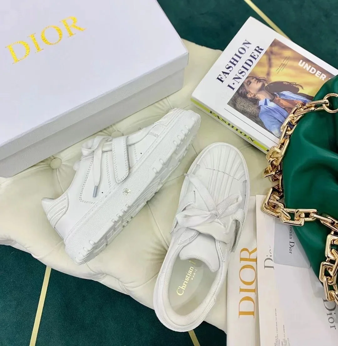 Dior Dior-ID Sneakers In White Leather with White Strap product view 8