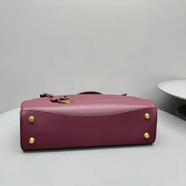 Balenciaga Rodeo Medium Bag in Burgundy Calfskin product view 5