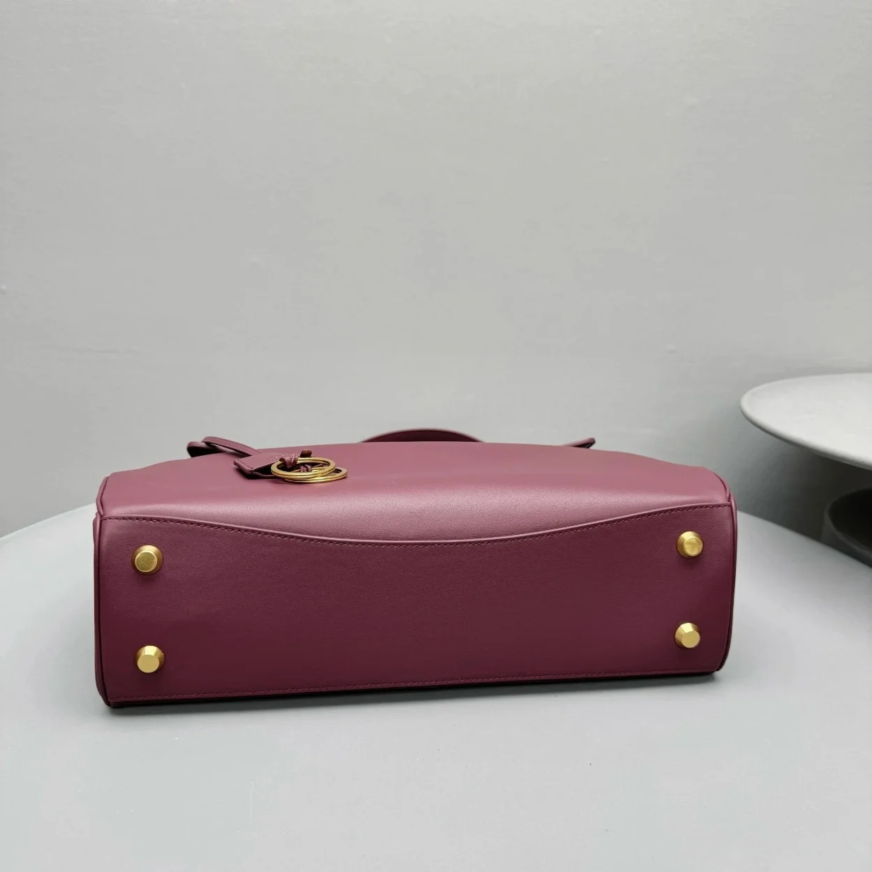 Balenciaga Rodeo Medium Bag in Burgundy Calfskin product view 5