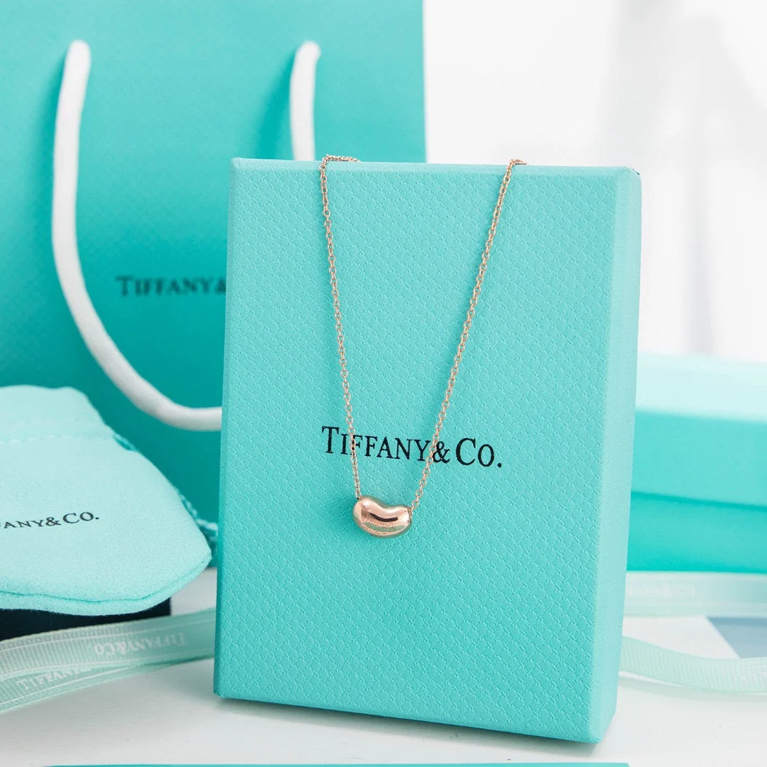 Tiffany & Co. Bean Pendant Necklace Rose-Tone product view 1
