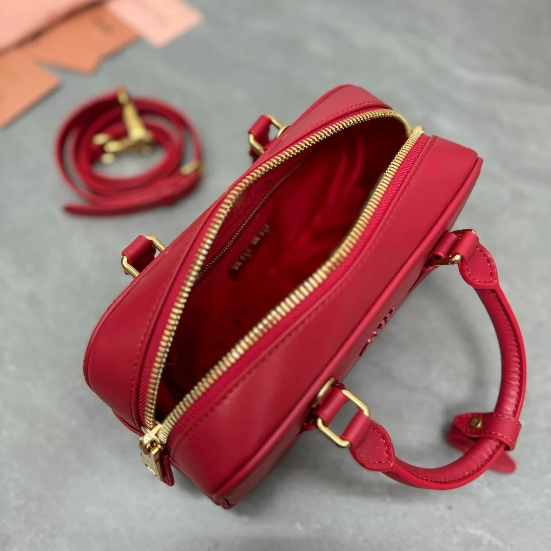 Miu Miu Arcadie Medium Bag in Red Leather product view 7