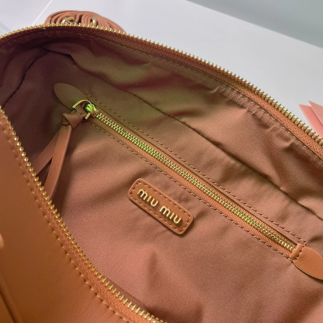 Miu Miu Arcadie Large Bag in Cognac Leather product view 6
