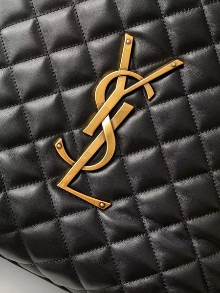 Saint Laurent Icare Medium Tote Bag in Black Quilted Lambskin product view 8