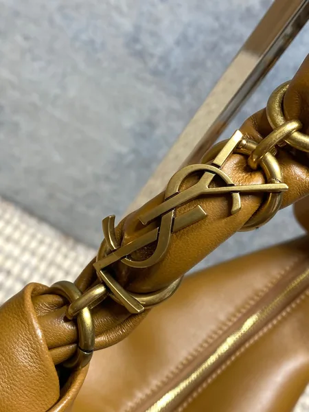 Saint Laurent Amalia Mini Hobo Bag — Tan product view 7