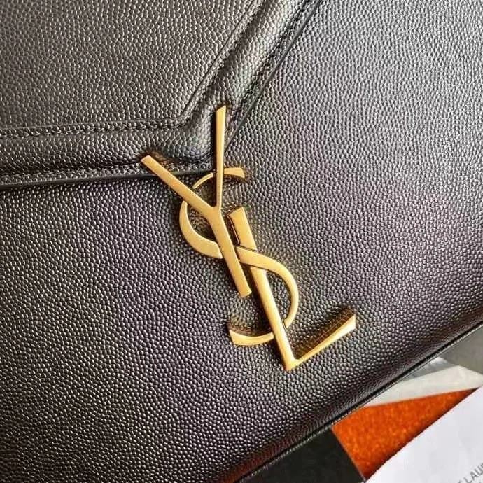 Saint Laurent Cassandra Medium Bag In Black Grained Leather product view 4