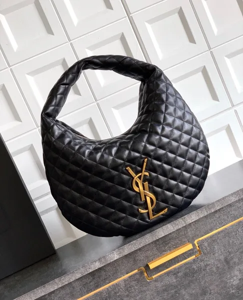 Saint Laurent Icare Hobo Bag in Black Quilted Nappa Leather product view 10
