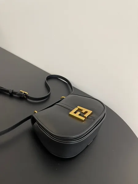 Fendi C’mon Small Bag in Black Calfskin product view 10