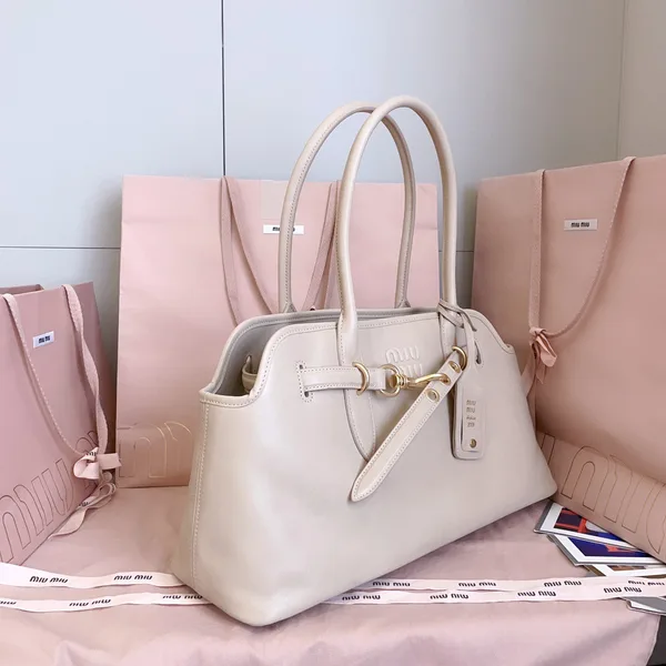 Miu Miu Aventure Leather Bag — White product view 2