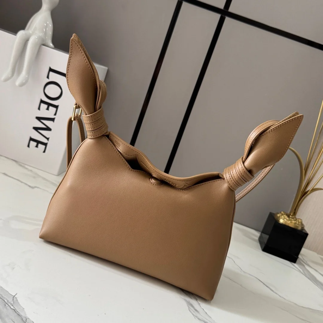 Loewe Mini Scarf Bag In Smooth Calfskin — Brown product view 2