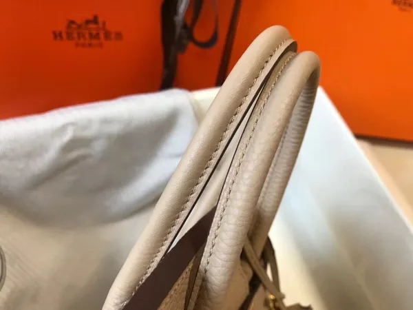 Hermes Birkin 25 Bag In Beige Clemence Leather with GHW product view 6