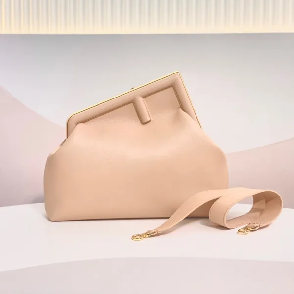 Fendi First Medium Bag In Powder Pink Nappa Leather product view 5