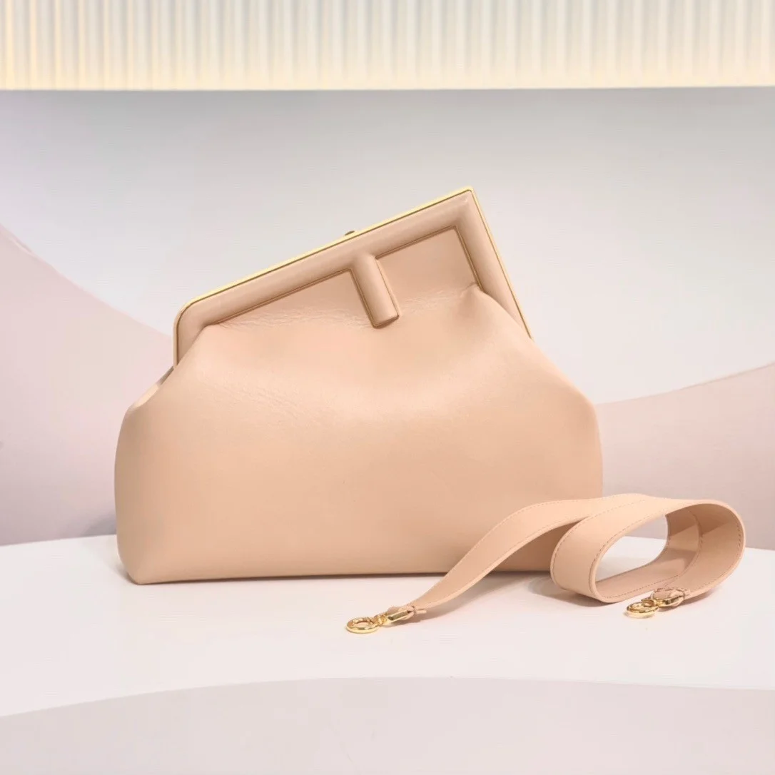 Fendi First Medium Bag In Powder Pink Nappa Leather product view 5
