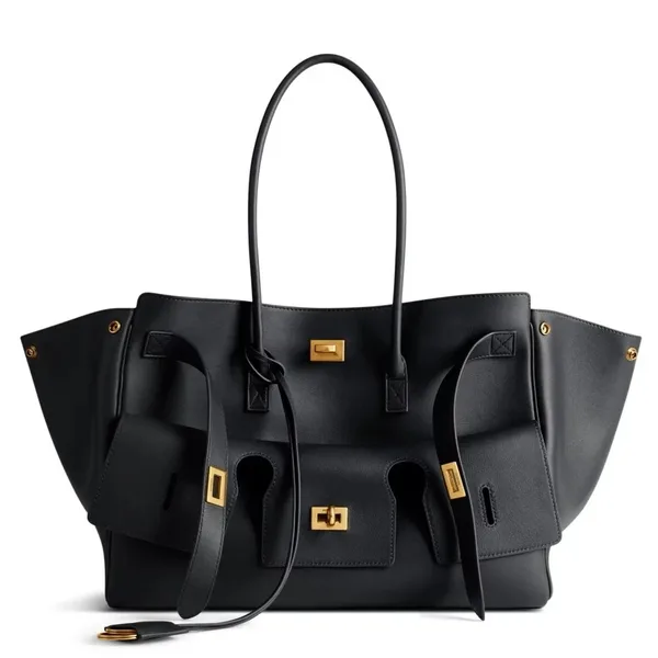 Balenciaga Bel Air Carry All Medium Bag in Black Calfskin product photo
