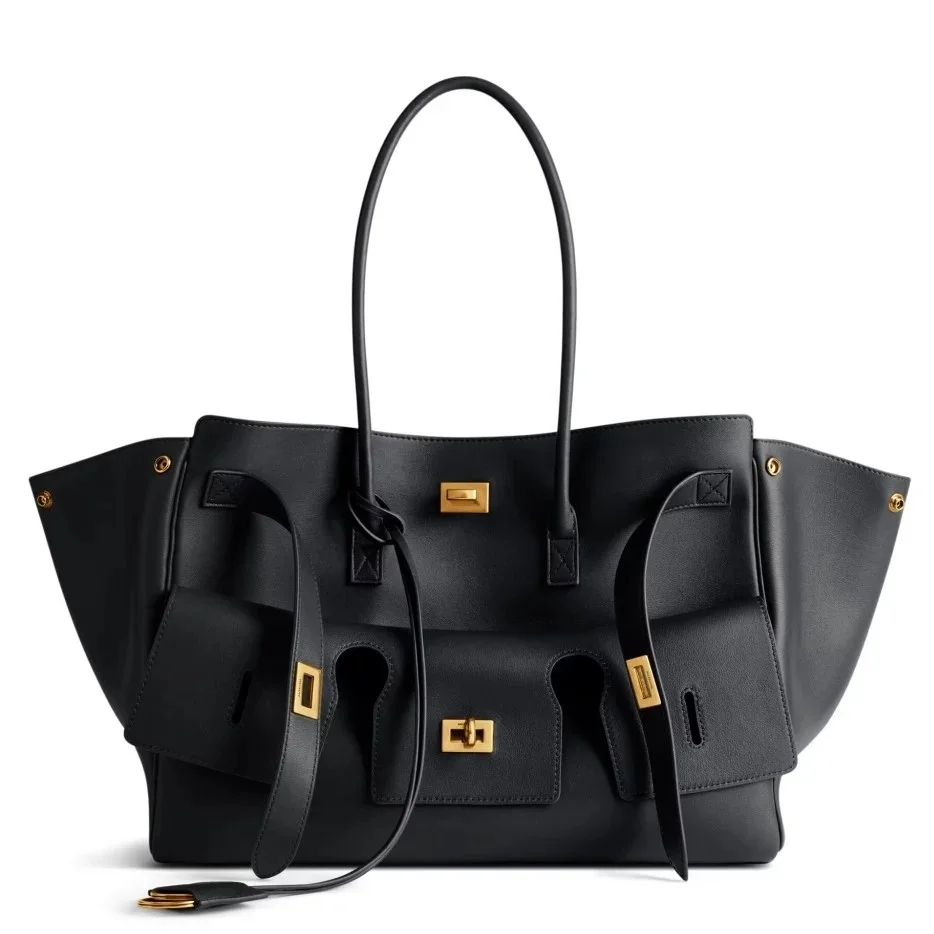 Balenciaga Bel Air Carry All Medium Bag in Black Calfskin product view 1