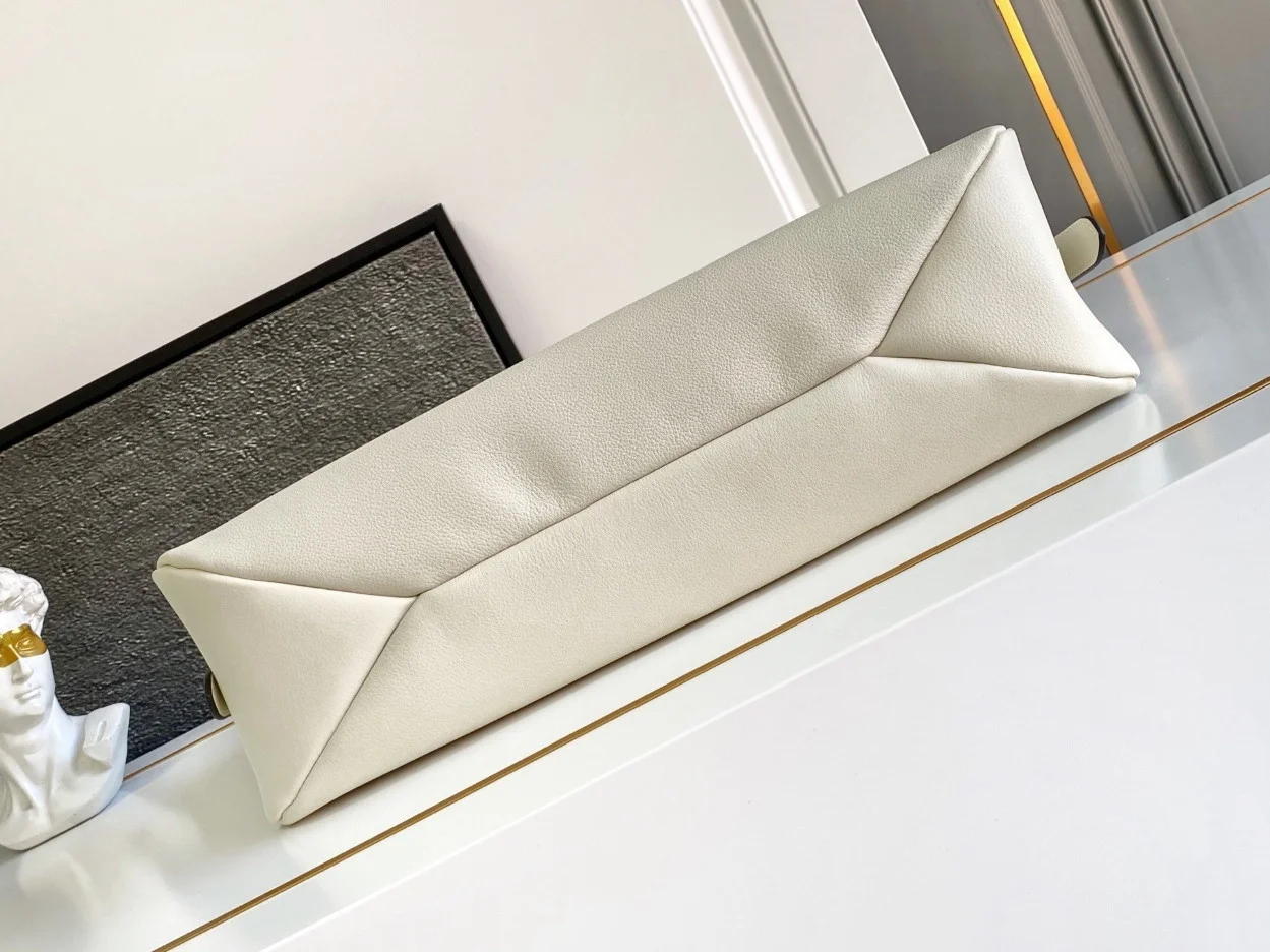 Prada Aimee Large Shoulder Bag in White Leather product view 7