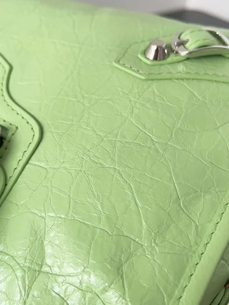 Balenciaga Le City Small Bag in Green Arena Lambskin product view 4