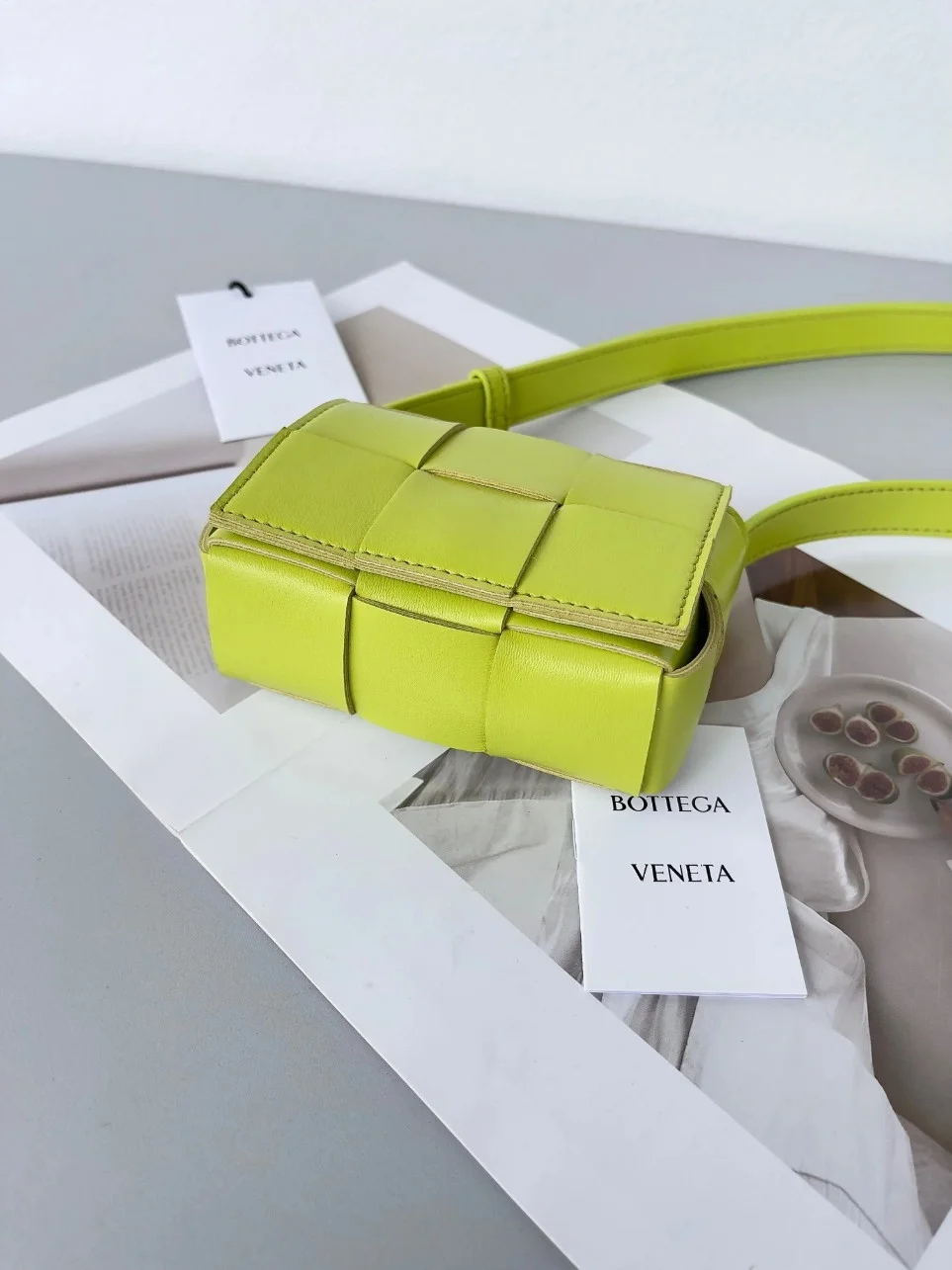 Bottega Veneta Candy Cassette Bag In Acid Kiwi Lambskin product view 5