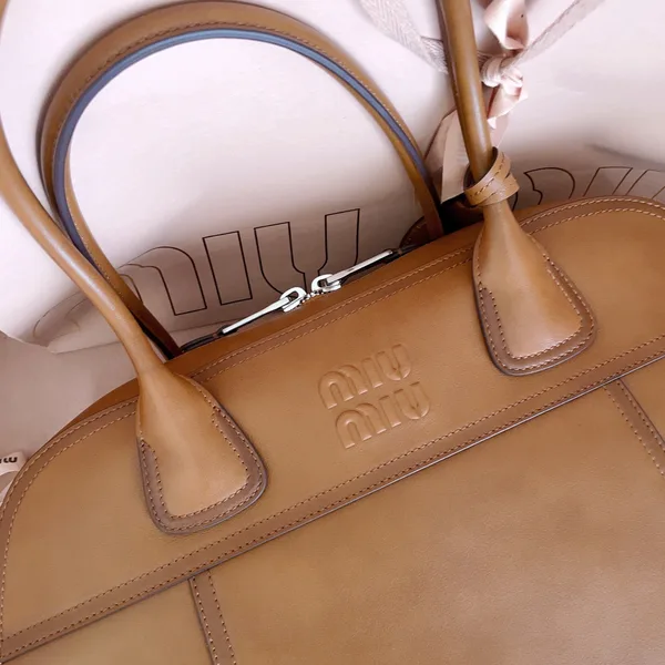 Miu Miu Vivant Leather Bag — Cognac product view 6