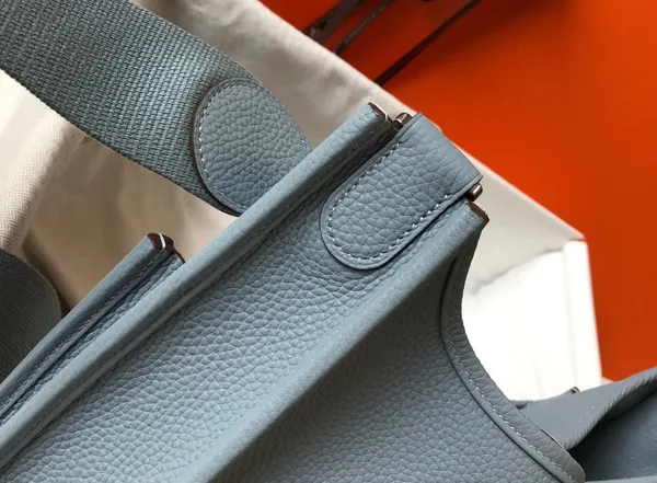 Hermes Evelyne III 29 Bag In Blue Lin Clemence Leather product view 7