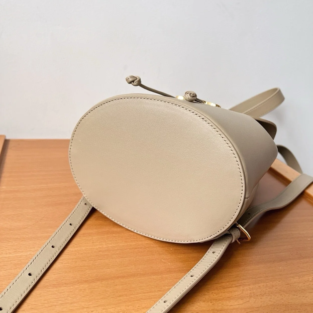 Celine Bonnie Backpack in Nude Calfskin product view 10