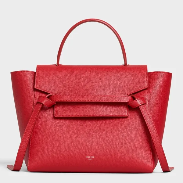 Celine Belt Mini Bag In Red Grained Calfskin product photo