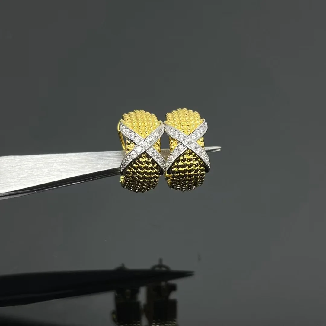 Tiffany & Co. Six-Row Rope Ear Clips Gold-Tone product view 2