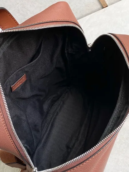 Loewe Military Backpack in Brown Grained Leather product view 2