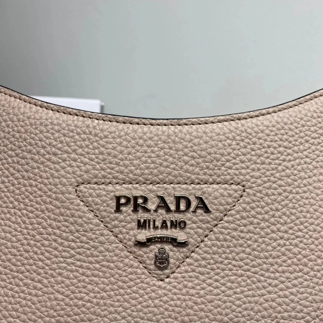 Prada Hobo Bag in Sand Grained Leather product view 2