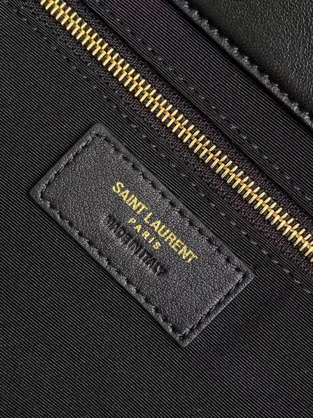 Saint Laurent Icare Medium Tote Bag in Black Quilted Lambskin product view 5
