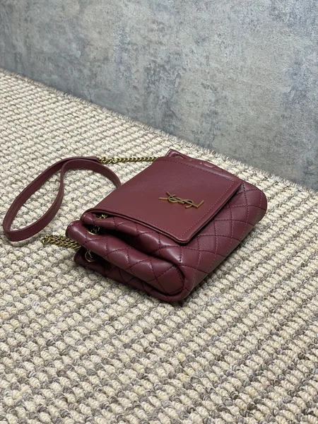 Saint Laurent Mini Nolita Bag — Burgundy product view 4