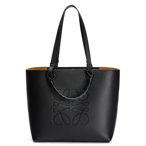 Loewe Anagram Small Tote In Black Classic Calfskin product photo