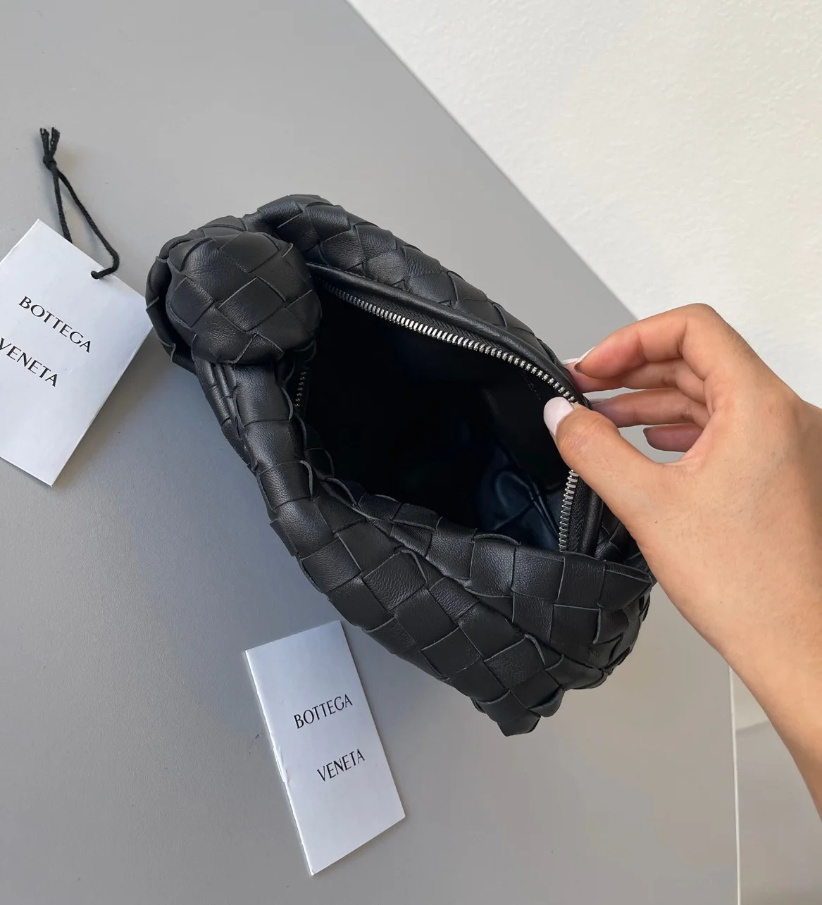 Bottega Veneta BV Jodie Mini Bag In Black Intrecciato Lambskin product view 10