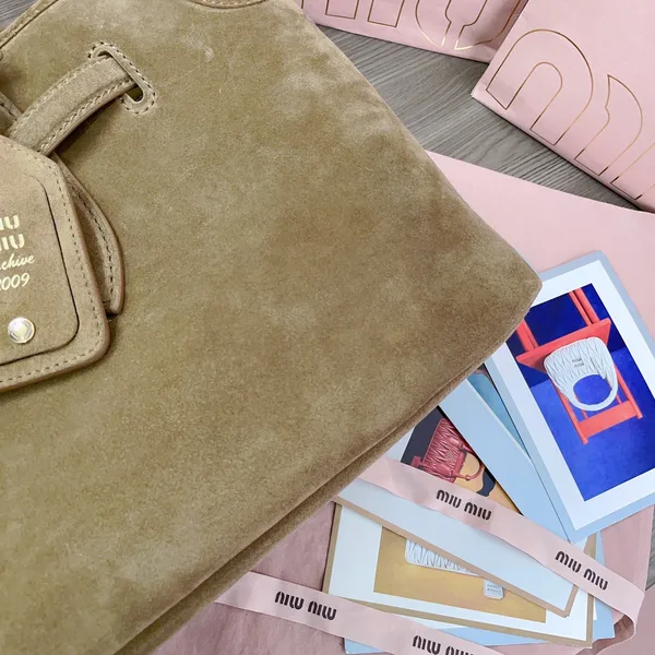 Miu Miu Aventure Suede Bag — Tan Suede product view 6