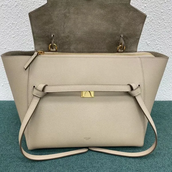 Celine Belt Mini Bag In Light Taupe Grained Calfskin product view 13