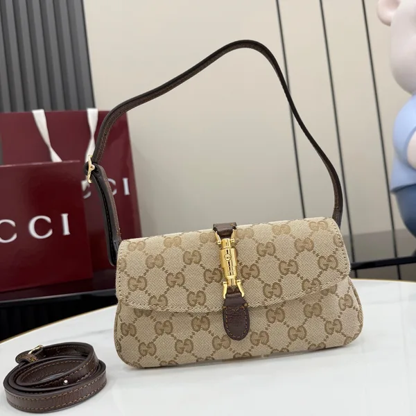 Gucci Jackie Small Shoulder Bag — Beige Jacquard product photo