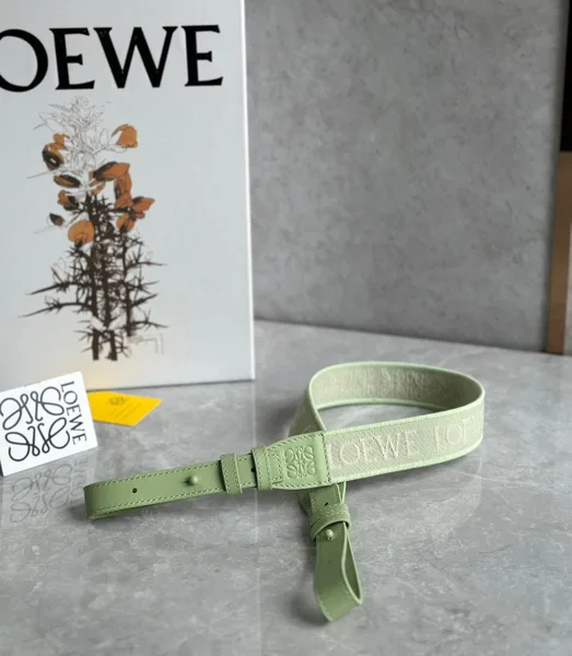 Loewe Compact Hammock Bag in Lime Green Satin Calfskin product view 10