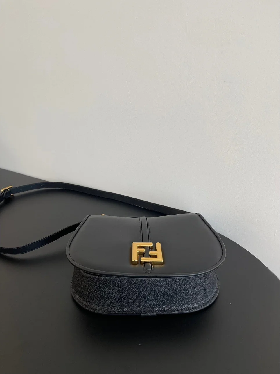 Fendi C’mon Medium Bag in Black Calfskin product view 7