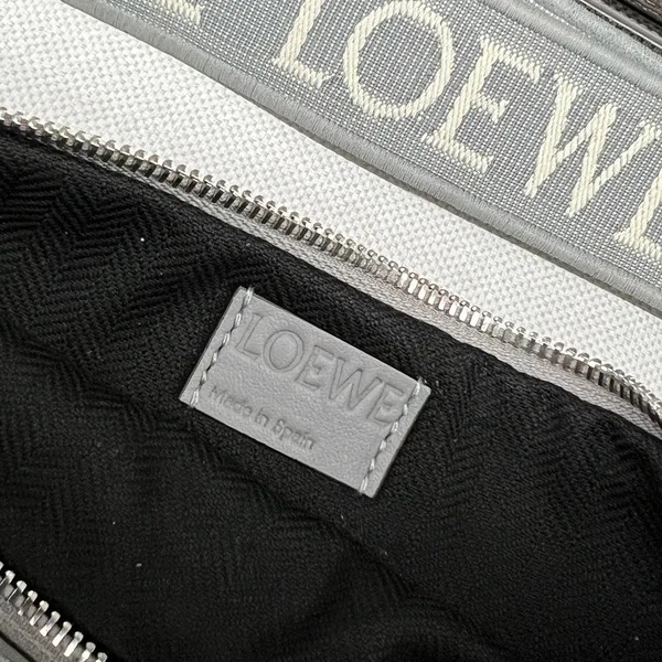Loewe Anton Sling Bag in Grey Calfskin and Jacquard product view 10