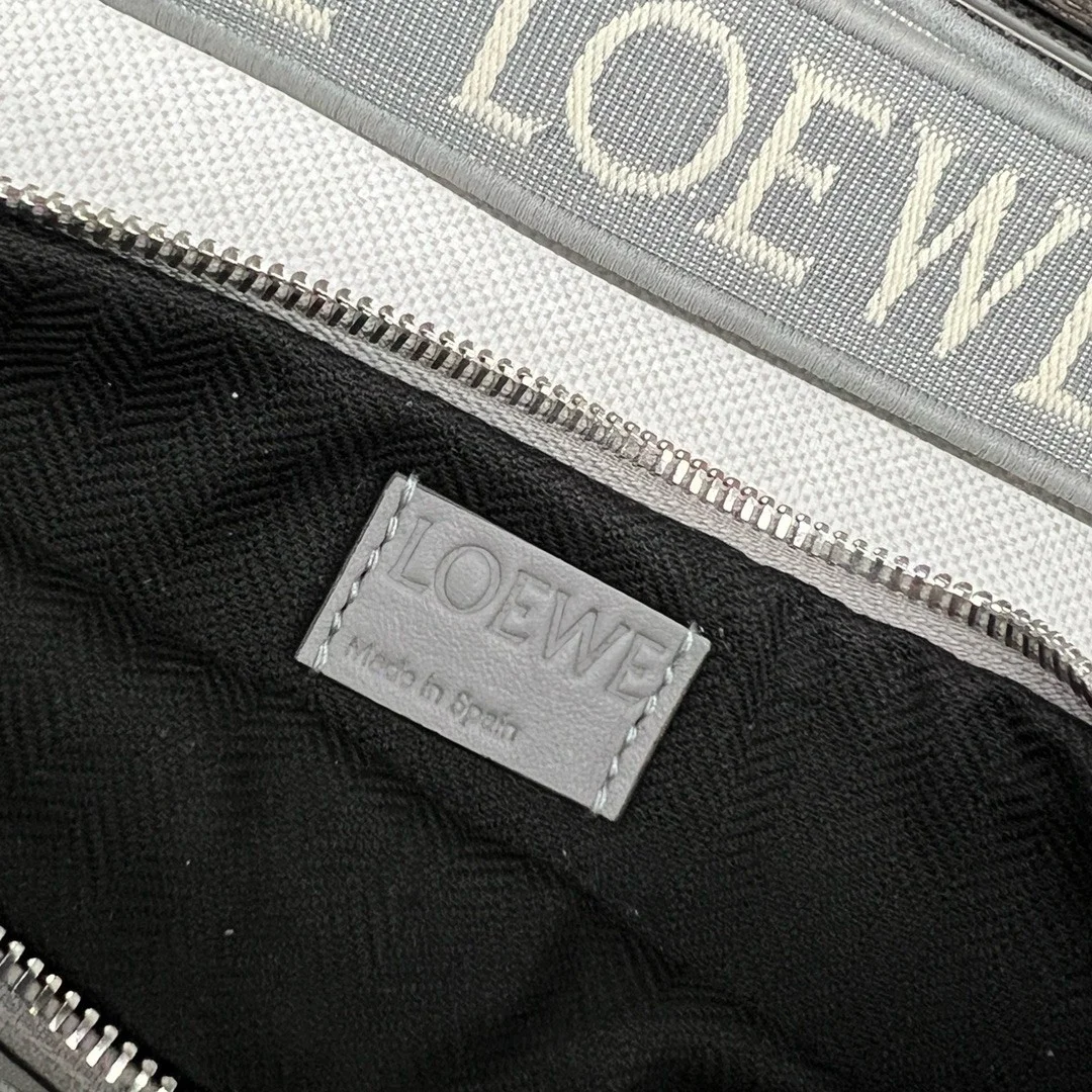 Loewe Anton Sling Bag in Grey Calfskin and Jacquard product view 10