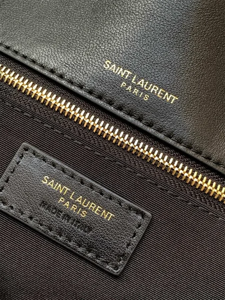 Saint Laurent Calypso Shoulder Bag In Black Lambskin product view 8