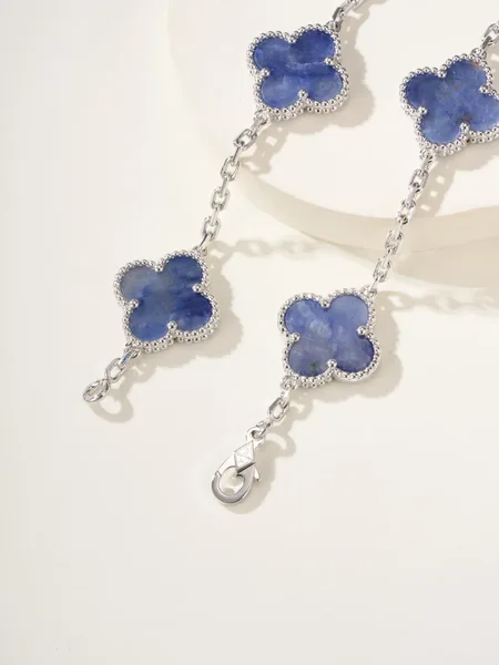 Van Cleef & Arpels Alhambra Blue Five-Clover Silver-Tone Bracelet product view 4