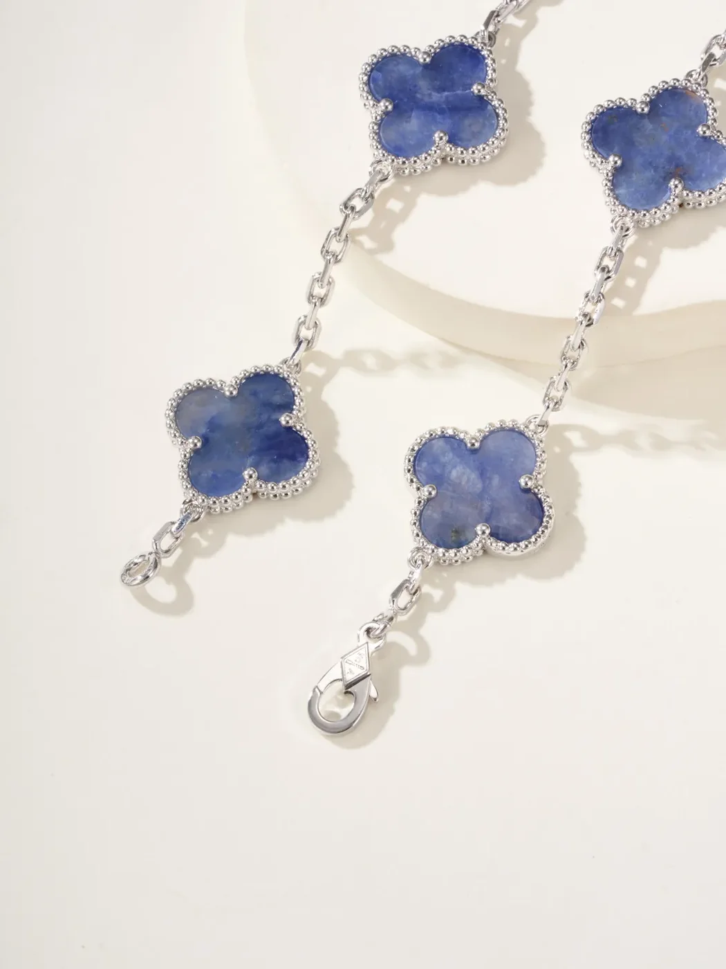 Van Cleef & Arpels Alhambra Blue Five-Clover Silver-Tone Bracelet product view 4