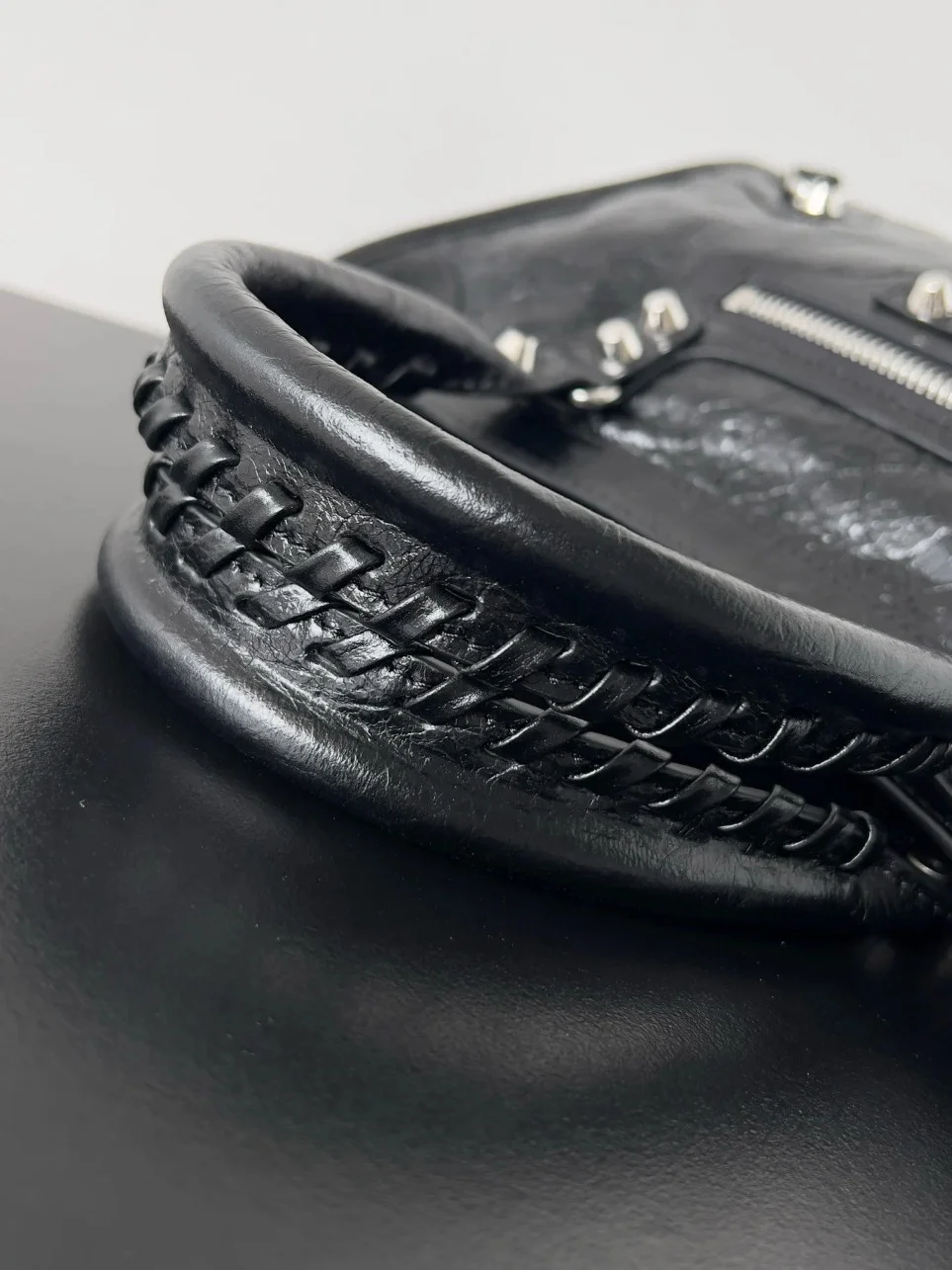 Balenciaga Le City Small Bag in Black Arena Lambskin product view 5