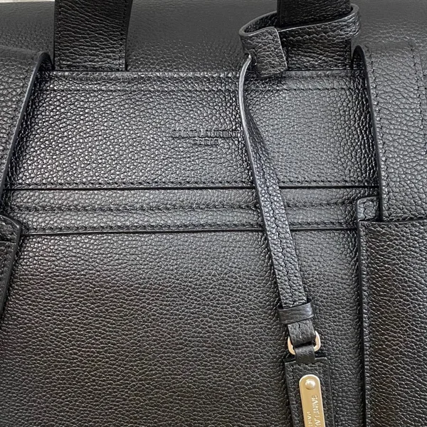 Saint Laurent Sac De Jour Backpack In Black Grained Leather product view 10
