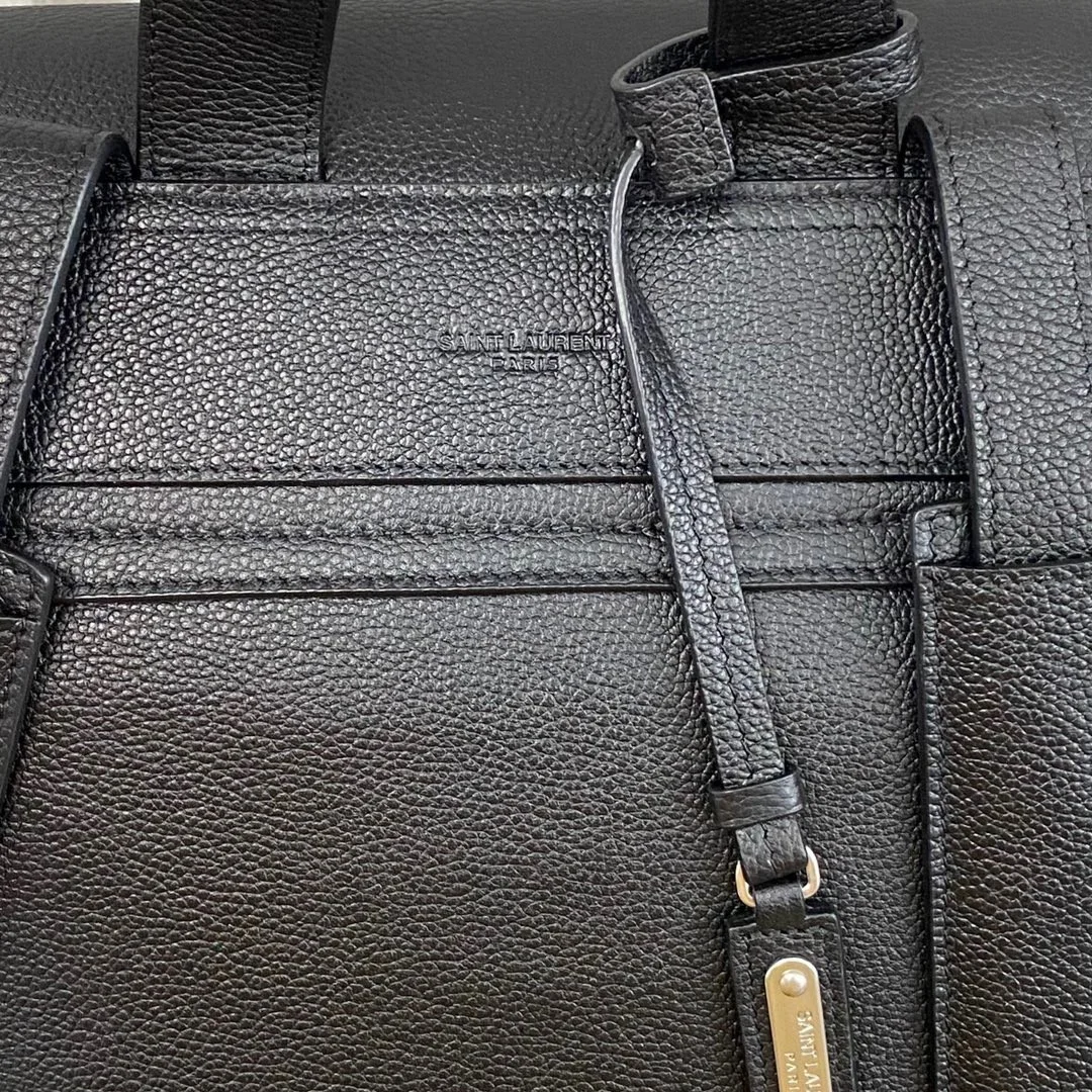 Saint Laurent Sac De Jour Backpack In Black Grained Leather product view 10
